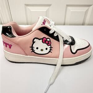 Hello Kitty Sanrio Pink Court Sneakers Size 11 Low Top 2024
